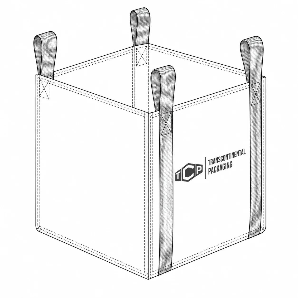 Big bag FIBC de cuatro paneles, vista 3 de 3