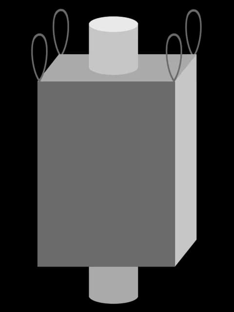 Type A FIBC bulk bag in plain woven polypropylene, view 2 of 2